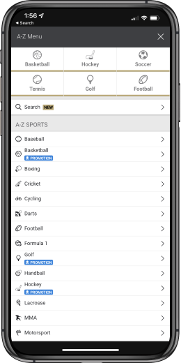 Sports in BetMGM